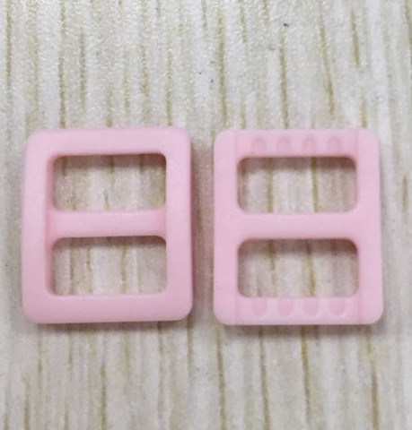 Mini fivela de plástico tingível rosa