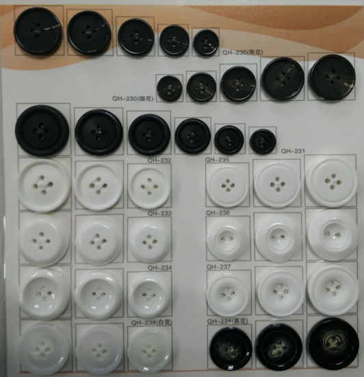 Botão de decoração de botão plástico de 4 furos