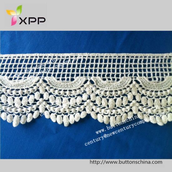 Produtos / fornecedores da China. Laço 100% solúvel em água de crochê de algodão com alta qualidade para decoração de roupas